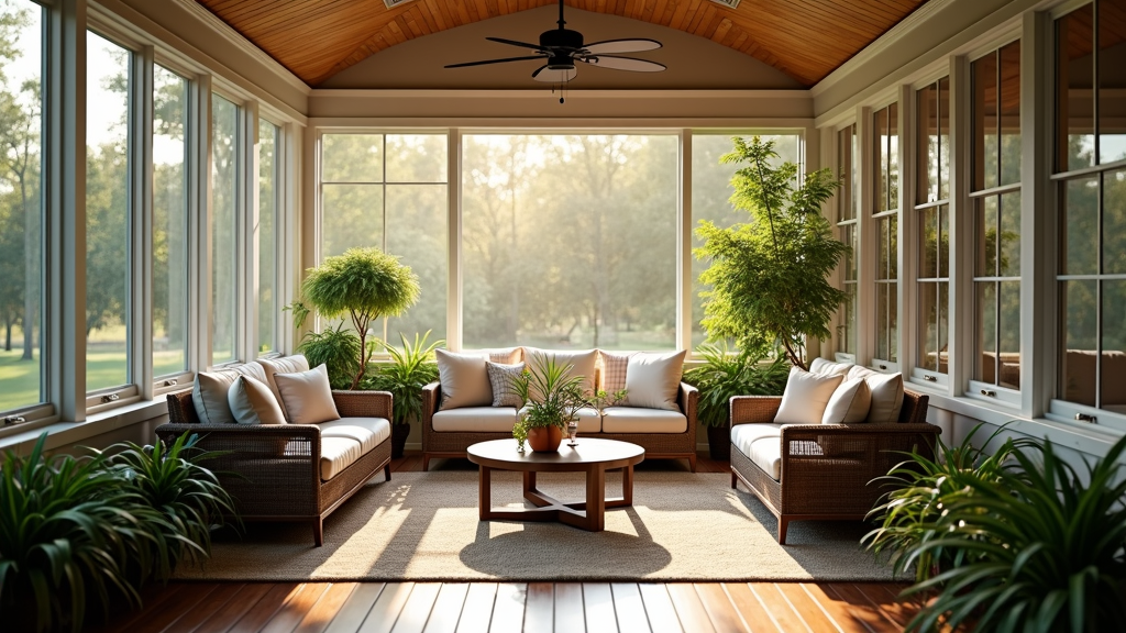 Furnished screened in porch
